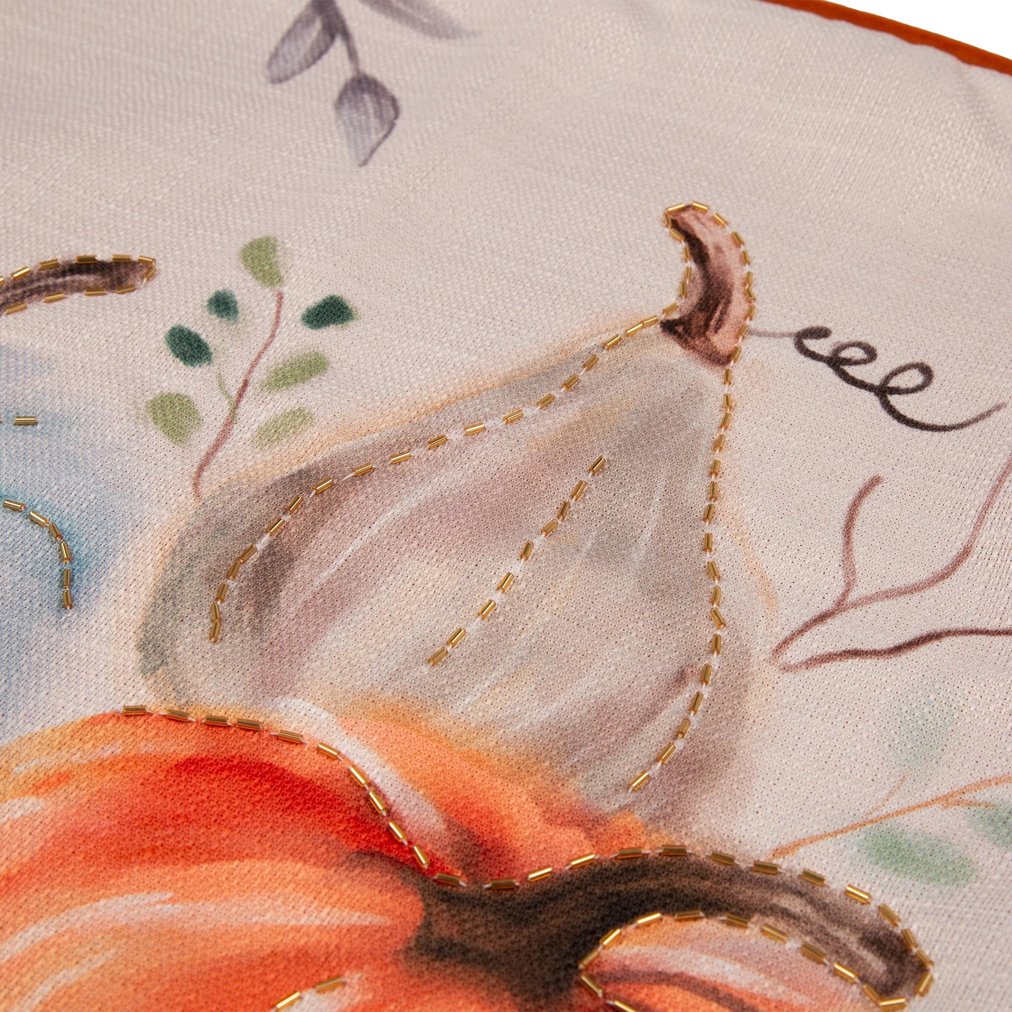 Glitzhome® Faux Burlap Pumpkin Pillow Cover